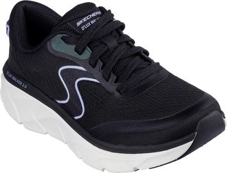 Skechers DLux Walker 2.0 Active Pace Textile Dames Zwart/Lavendel Trainers