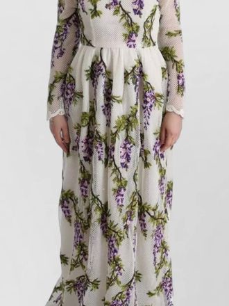 Dolce & Gabbana floral-embroidered maxi dress
