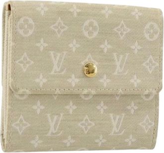 Louis Vuitton Pre-owned Wallets, female, Beige, Size: ONE SIZE Pre-owned Vintage Monogram Mini Canvas Wallet