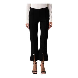 Twinset High-waist Slim Broeken - Dames - Broeken - Zwart - Maat: M Leer