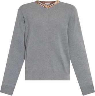 Burberry Heren, Truien, Grijs, Maat: XL Wol