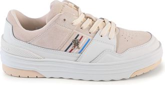 Tommy Hilfiger Womens Lowtop Suede Sneakers - Ivory Leather - Size EU 37