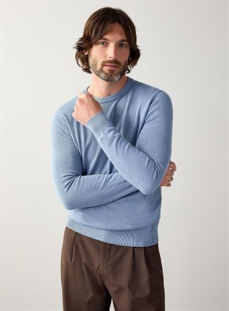 Le 31 Mens Minimalist crew-neck sweater