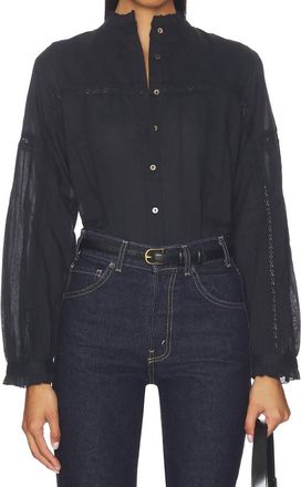 Cleobella Morea Button Down Top In Black