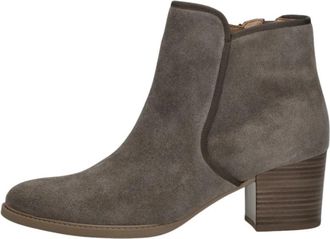 Gabor Enkellaarsjes - Dames - Laarzen met Hak - Grijs - 40 EU - Su&egrave;de - Schoenen