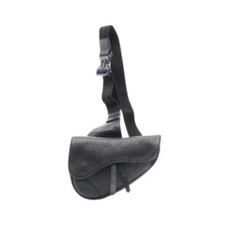 Dior Pre-owned Saddle Leather Waist Bag - Heren - Pre-owned - Zwart - Maat: ONE Size Leer