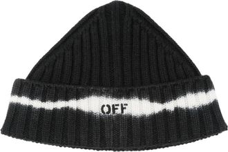 Off-white Berretto a coste - Nero