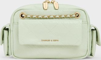 Charles & Keith Duo Quilted Crossbody Bag
