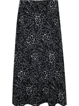 Karen Kane Womens Bias Cut Print Skirt In Black/white