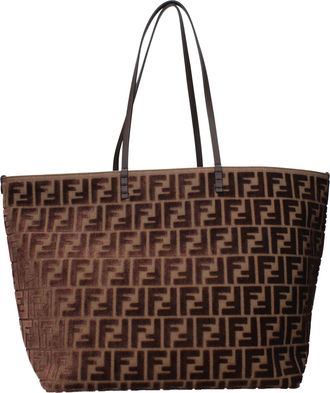 Fendi Damess Schoudertassen Fluweel Bruin/Chocolade
