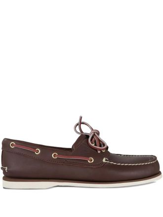 Timberland boat shoes - men - Calf Leather/Rubber/Calf Leather - 10.5 - Brown