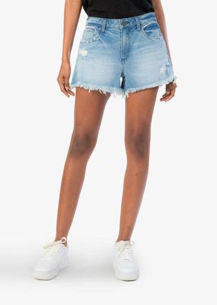 Kut from the Kloth Jane High Rise Long Short In Interlace Wash
