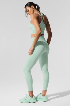 Alo | 7/8 High-Waist Airbrush Legging in Spearmint Green, Size: Medium