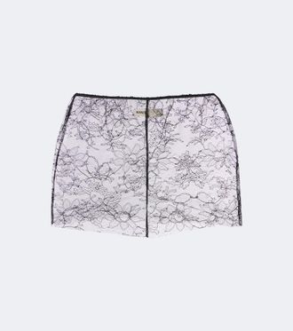 Khaite Tilly sheer lace shorts