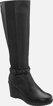 Ravel Womens Arkle Womens Knee High Wedge Boots - Black - Size: 7