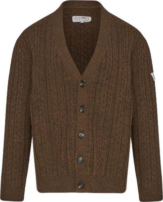 Maison Margiela Ribbed V-neck Cardigan