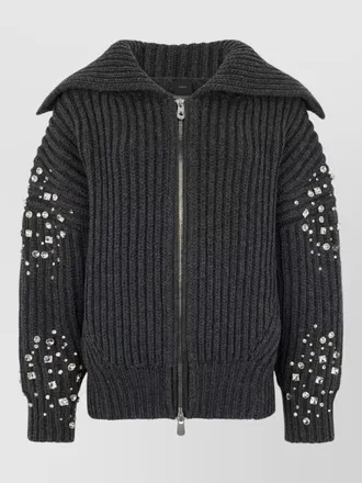 Pinko gavi wool blend cardigan wide collar