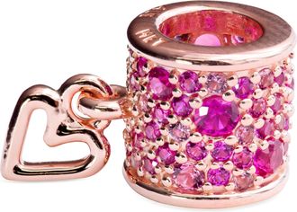 Pandora Pave Freehand Heart Barrel Charm