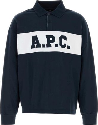 A.P.C. Alexis Polo Shirt - Heren - Polos - Blauw - XL - Katoen - Tops
