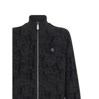 Philipp Plein Dollar-Print Jacket - Black