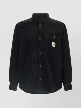 Carhartt Work in Progress textured corduroy shirt chest pocket