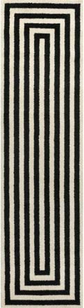 Jonathan Y Designs Bandol Modern Classic Mitre Stripe Area Rug in Black/ivory at Nordstrom, Size 4Ft 0In X 6Ft 0In