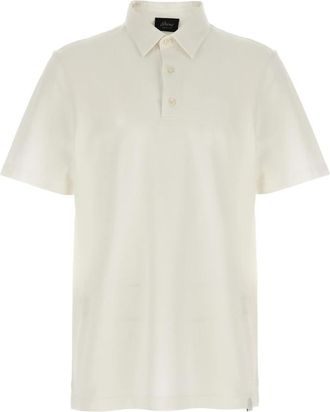 Brioni Piqu&eacute; Katoenen Polo Shirt - Heren - Polos - Wit - 2XL - Katoen - Tops