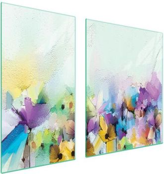 OEM Placa Protectora De Vidrio Para Estufa 90x52 Flores