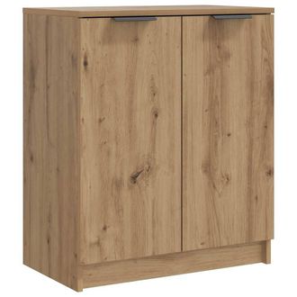 Berkfield Home Shoe Cabinet Artisian Oak 59x35x70 cm Engineered Wood in Brown | Size: 59 x 35 x 70 cm