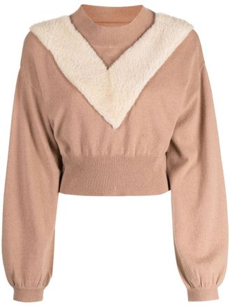 Izaak Azanei Trui met hoge hals - Beige