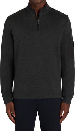 Bugatchi Cotton Blend Quarter Zip Sweater in Graphite at Nordstrom Rack, Size Xx-Large