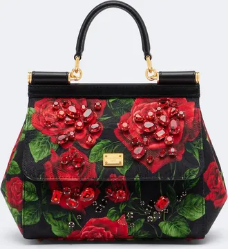 Dolce & Gabbana Sicily Small embellished floral top-handle bag