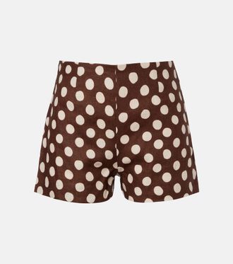 Faithfull The Brand Lila polka-dot linen shorts