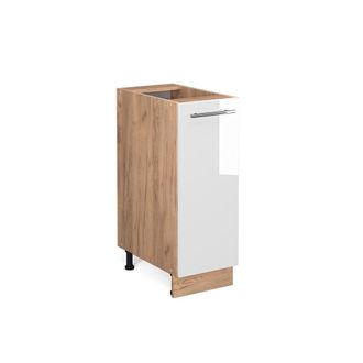 Vicco Armario De Farmacia Fame-line, Blanco Alto Brillo, 30 Cm Sin Encimera