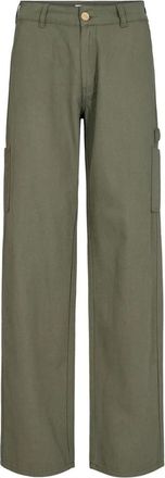 Sofie Schnoor Cargo-ge&iuml;nspireerde Groene Broek - Dames - Wijde Broeken - Groen - L - Katoen - Broeken
