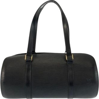 Louis Vuitton Pre-owned Handbags, female, Black, Size: ONE SIZE Pre-owned Soufflot Epi Handbag