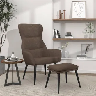 vidaXL Sill&oacute;n De Relax Con Reposapi&eacute;s Tela Gris Taup&eacute; Vidaxl