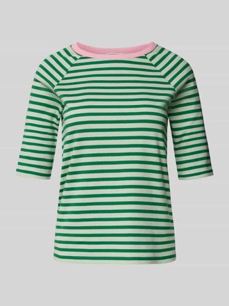 Tom Tailor Denim Regular Fit T-Shirt aus reiner Baumwolle mit Streifenmuster in Gruen, Gr&ouml;&szlig;e XS