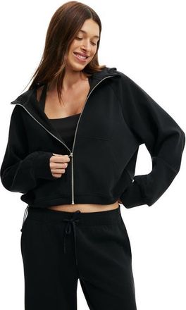 Cotton On Womens Active Ultimate Soft Hooded Jacket in Black at Nordstrom, Size X-Large