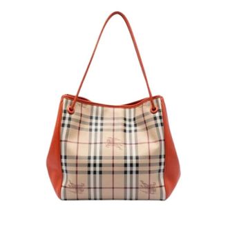 Burberry Pre-owned Vintage Tote - Dames - Vintage Shopper - Beige - ONE Size - Leer - Vintage