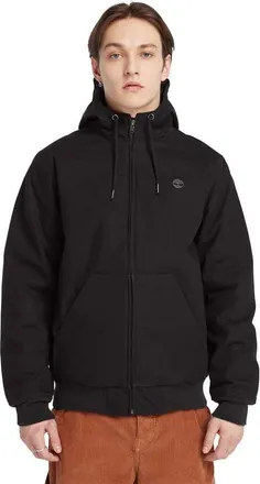 Timberland Mens Insulated Canvas Hooded Bomber Life Black T-Shirt, XL