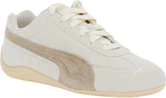 Puma Unisex White Sneakers With Logo Print And Lettering Leather Trainers