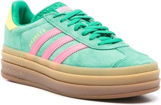 adidas Low-Top Sneaker - Gazelle Bold W Cougrn/lucpnk/pursul - Gr. US_6 - in Grün - für Damen
