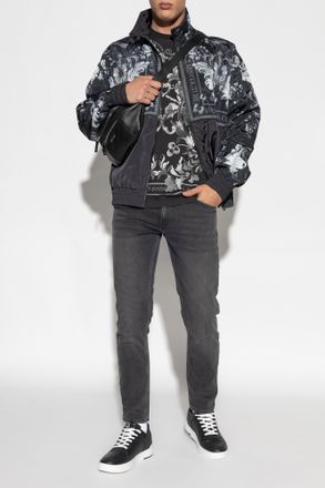 Versace Jeans Couture T-shirt With barocco Print, Mens, Black