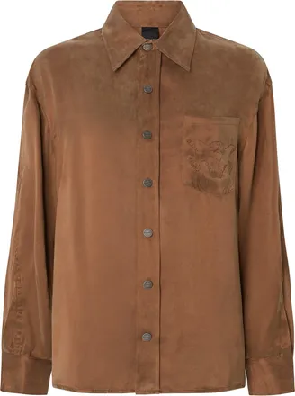 Pinko Regular Fit Cupro and Viscose Shirt