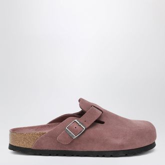 Birkenstock Sabot Boston color pepe in pelle scamosciata