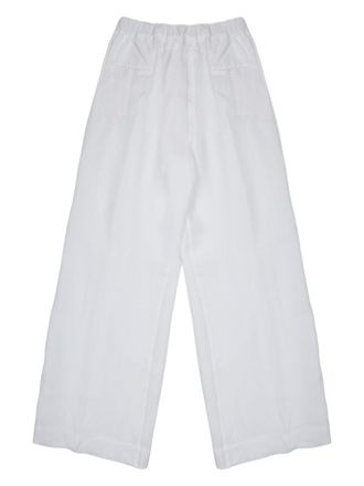 120% Lino 100% Linen Trousers - White