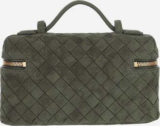 Bottega Veneta Womens Vanity Bag Bang Green Calfskin Shoulder