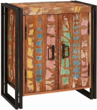 vidaXL Vidaxl - Armario De Noche Multicolor Madera Maciza Reciclada