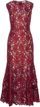 Self Portrait Guipure Lace Midi Dress